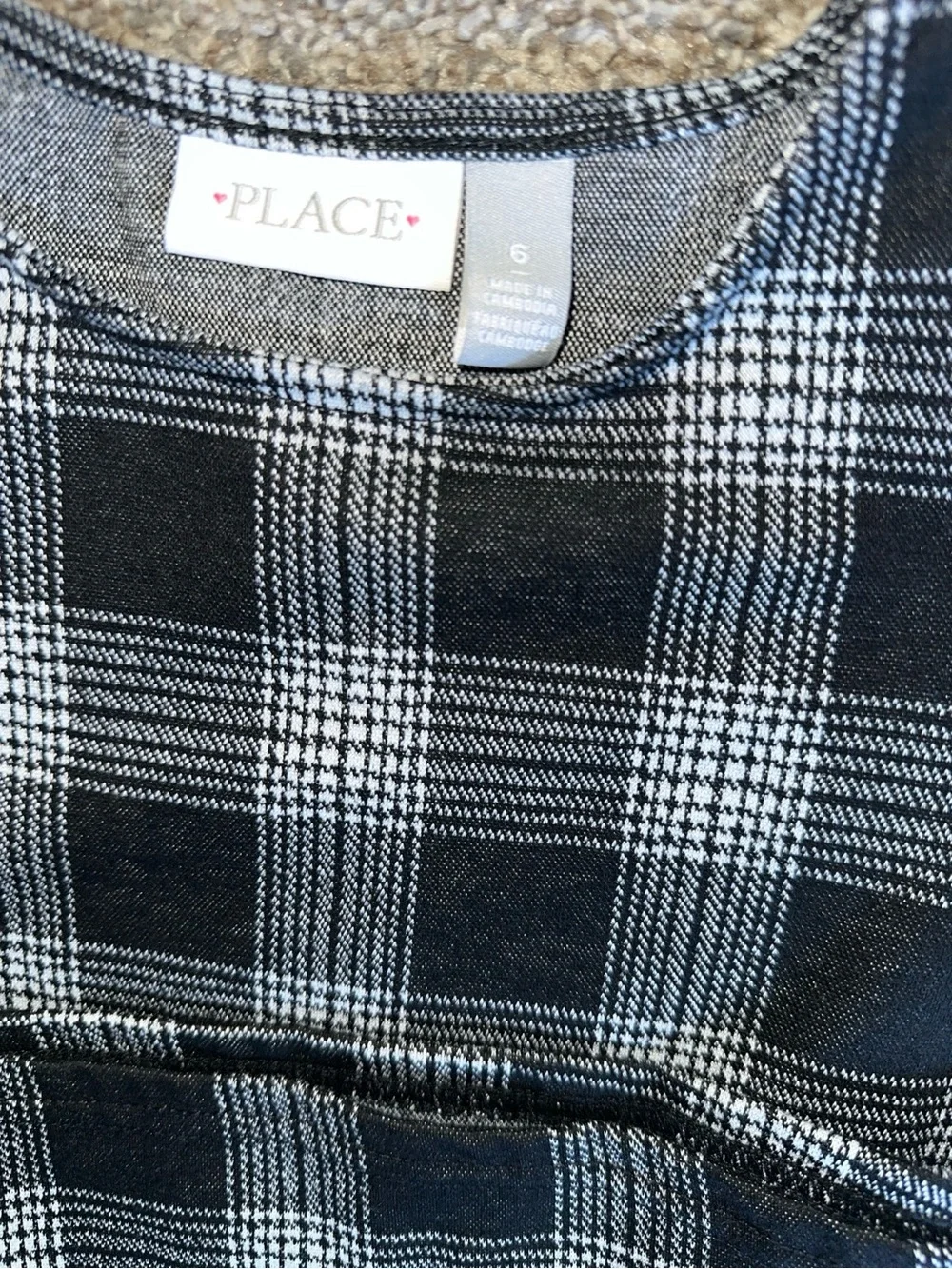 Place Black & White Plaid Belted Kids Dress the children’s place size 6